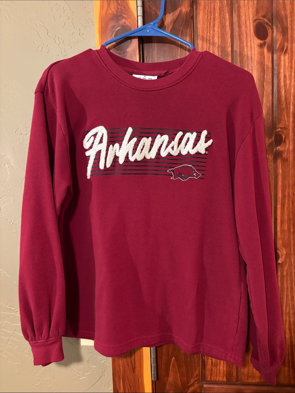 Champion Maroon Arkansas Crewneck Sweatshirt